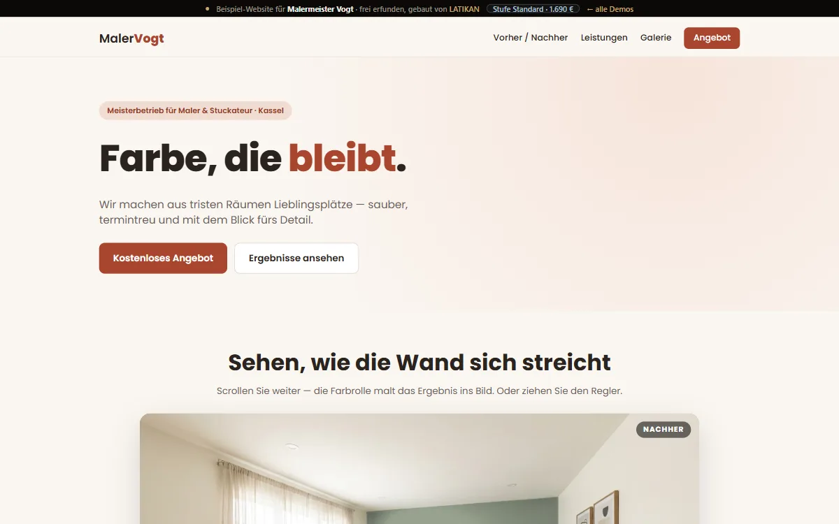 Demo-Website Malermeister Vogt